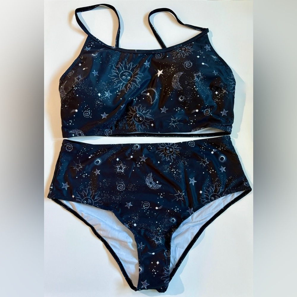 Celestial Print Bikini Set
